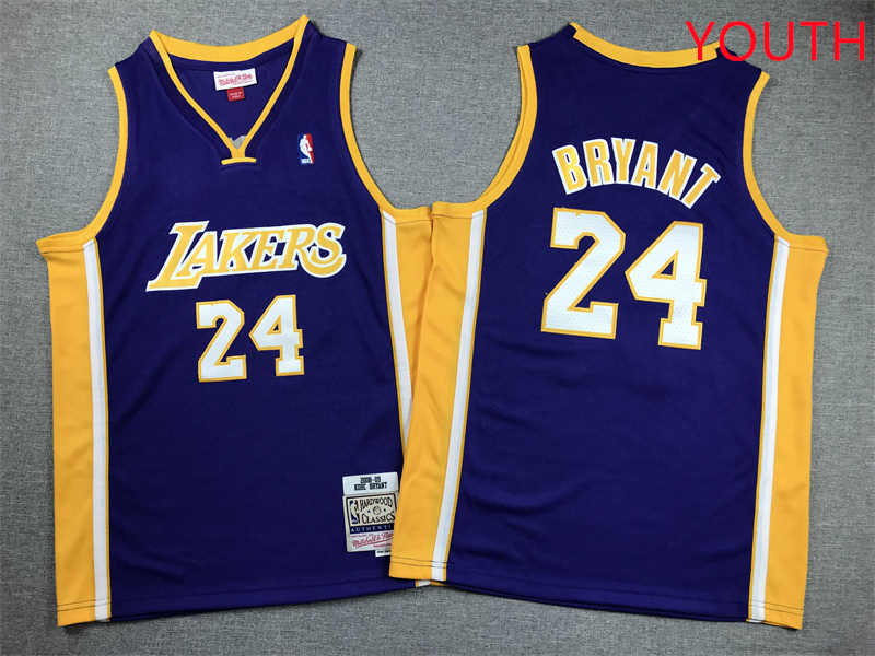 Youth Los Angeles Lakers #24 Bryant Purple 2025 NBA Jersey style 1->youth nba jersey->Youth Jersey